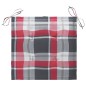 vidaXL Sillas de jardín 8 uds madera teca con cojines a cuadros rojos vidaXL Sillas de jardín 8 uds madera teca con cojines a cuadros rojos