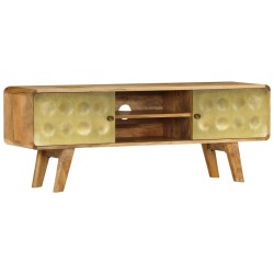 vidaXL Mueble para TV de madera de mango maciza 120x30x45 cm