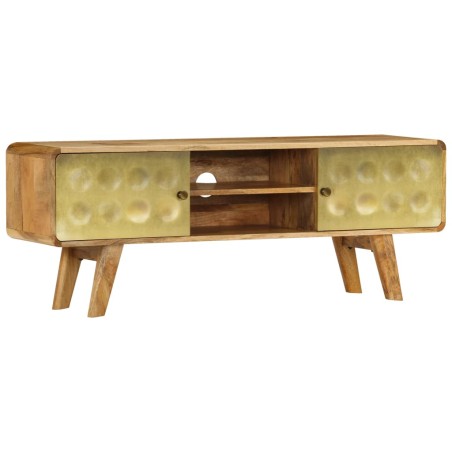 vidaXL Mueble para TV de madera de mango maciza 120x30x45 cm