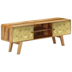 vidaXL Mueble para TV de madera de mango maciza 120x30x45 cm