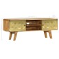 vidaXL Mueble para TV de madera de mango maciza 120x30x45 cm
