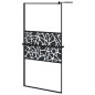 vidaXL Mampara ducha con estante vidrio ESG y aluminio negro 100x195cm vidaXL Mampara ducha con estante vidrio ESG y aluminio negro 100x195cm