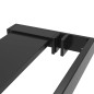 vidaXL Mampara ducha con estante vidrio ESG y aluminio negro 100x195cm vidaXL Mampara ducha con estante vidrio ESG y aluminio negro 100x195cm