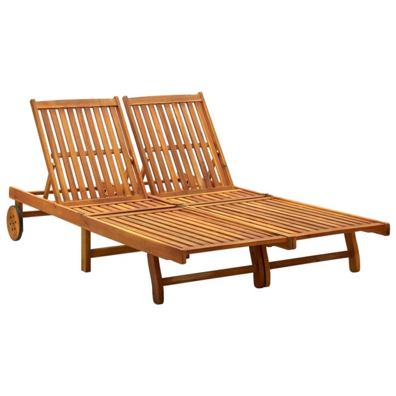 vidaXL Tumbona de jardín para 2 personas madera maciza de acacia vidaXL Tumbona de jardín para 2 personas madera maciza de acacia