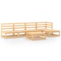 vidaXL Juego de muebles de jardín 6 piezas madera maciza de pino vidaXL Juego de muebles de jardín 6 piezas madera maciza de pino