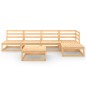 vidaXL Juego de muebles de jardín 6 piezas madera maciza de pino vidaXL Juego de muebles de jardín 6 piezas madera maciza de pino