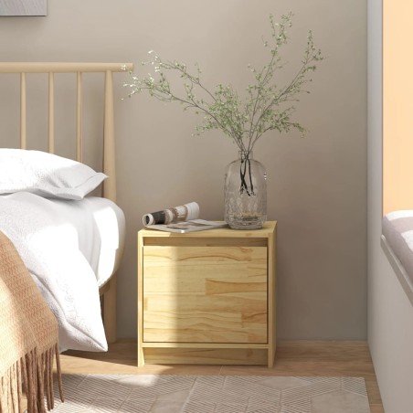 vidaXL Mesita de noche madera maciza de pino 40x30,5x40 cm