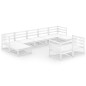 vidaXL Juego de muebles de jardín 9 piezas madera maciza de pino vidaXL Juego de muebles de jardín 9 piezas madera maciza de pino
