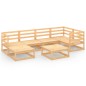vidaXL Juego de muebles de jardín 7 piezas madera maciza de pino vidaXL Juego de muebles de jardín 7 piezas madera maciza de pino
