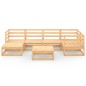 vidaXL Juego de muebles de jardín 7 piezas madera maciza de pino vidaXL Juego de muebles de jardín 7 piezas madera maciza de pino