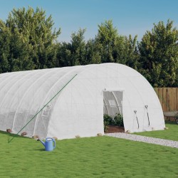 vidaXL Invernadero con estructura de acero blanco 132 m² 22x6x2,85 m
