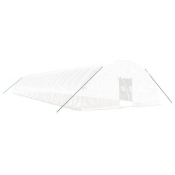 vidaXL Invernadero con estructura de acero blanco 132 m² 22x6x2,85 m