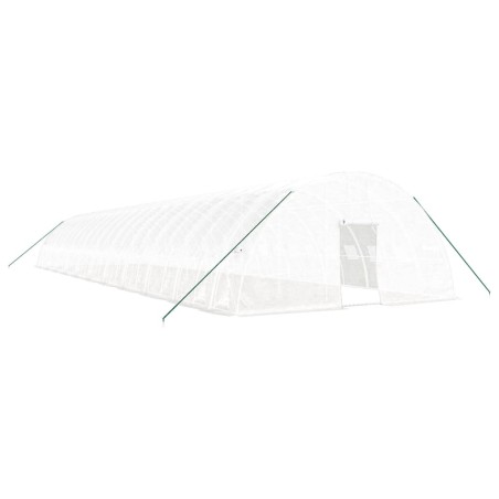 vidaXL Invernadero con estructura de acero blanco 132 m² 22x6x2,85 m