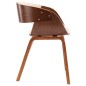 vidaXL Silla de comedor de madera curvada y cuero sintético crema vidaXL Silla de comedor de madera curvada y cuero sintético crema
