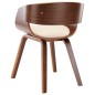 vidaXL Silla de comedor de madera curvada y cuero sintético crema vidaXL Silla de comedor de madera curvada y cuero sintético crema