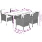vidaXL Set comedor de jardín 5 pzas con cojines ratán sintético beige vidaXL Set comedor de jardín 5 pzas con cojines ratán sintético beige