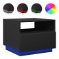 vidaXL Mesa de centro con luces LED negro 50x49x40 cm vidaXL Mesa de centro con luces LED negro 50x49x40 cm