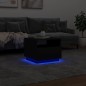 vidaXL Mesa de centro con luces LED negro 50x49x40 cm vidaXL Mesa de centro con luces LED negro 50x49x40 cm