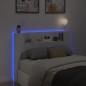 vidaXL Cabecero de cama con luz LED blanco 140x16,5x103,5 cm vidaXL Cabecero de cama con luz LED blanco 140x16,5x103,5 cm