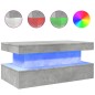 vidaXL Mesa de centro con luces LED gris hormigón 90x50x40 cm vidaXL Mesa de centro con luces LED gris hormigón 90x50x40 cm