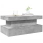 vidaXL Mesa de centro con luces LED gris hormigón 90x50x40 cm vidaXL Mesa de centro con luces LED gris hormigón 90x50x40 cm