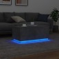 vidaXL Mesa de centro con luces LED gris hormigón 90x50x40 cm vidaXL Mesa de centro con luces LED gris hormigón 90x50x40 cm