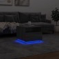 vidaXL Mesa de centro con luces LED gris Sonoma 50x49x40 cm vidaXL Mesa de centro con luces LED gris Sonoma 50x49x40 cm
