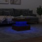 vidaXL Mesa de centro con luces LED marrón roble 50x50x40 cm vidaXL Mesa de centro con luces LED marrón roble 50x50x40 cm