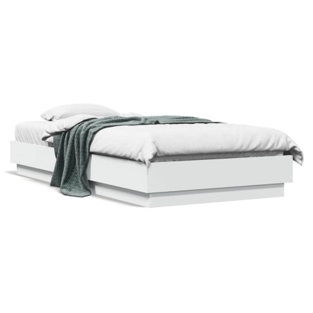 vidaXL Estructura de cama madera de ingeniería blanca 90x190 cm