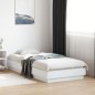 vidaXL Estructura de cama madera de ingeniería blanca 90x190 cm