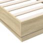 vidaXL Estructura de cama madera de ingeniería roble Sonoma 90x190 cm vidaXL Estructura de cama madera de ingeniería roble Sonoma 90x190 cm
