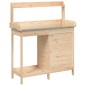 vidaXL Mesa para macetas con armario madera de abeto 110,5x45x124,5 cm vidaXL Mesa para macetas con armario madera de abeto 110,5x45x124,5 cm