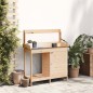 vidaXL Mesa para macetas con armario madera de abeto 110,5x45x124,5 cm vidaXL Mesa para macetas con armario madera de abeto 110,5x45x124,5 cm