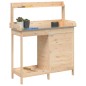 vidaXL Mesa para macetas con armario madera de abeto 110,5x45x124,5 cm vidaXL Mesa para macetas con armario madera de abeto 110,5x45x124,5 cm