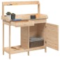 vidaXL Mesa para macetas con armario madera de abeto 110,5x45x124,5 cm vidaXL Mesa para macetas con armario madera de abeto 110,5x45x124,5 cm