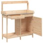 vidaXL Mesa para macetas con armario madera de abeto 110,5x45x124,5 cm vidaXL Mesa para macetas con armario madera de abeto 110,5x45x124,5 cm