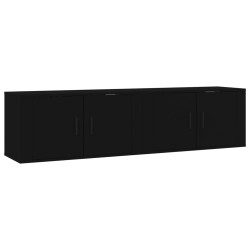 vidaXL Muebles para TV de pared 2 uds negro 80x34,5x40 cm