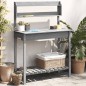 vidaXL Mesa para macetas con fregadero abeto gris 147,5x44x139,5 cm vidaXL Mesa para macetas con fregadero abeto gris 147,5x44x139,5 cm
