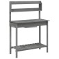 vidaXL Mesa para macetas con fregadero abeto gris 147,5x44x139,5 cm vidaXL Mesa para macetas con fregadero abeto gris 147,5x44x139,5 cm