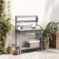 vidaXL Mesa para macetas con fregadero abeto gris 147,5x44x139,5 cm vidaXL Mesa para macetas con fregadero abeto gris 147,5x44x139,5 cm