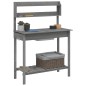 vidaXL Mesa para macetas con fregadero abeto gris 147,5x44x139,5 cm vidaXL Mesa para macetas con fregadero abeto gris 147,5x44x139,5 cm