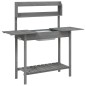vidaXL Mesa para macetas con fregadero abeto gris 147,5x44x139,5 cm vidaXL Mesa para macetas con fregadero abeto gris 147,5x44x139,5 cm