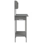 vidaXL Mesa para macetas con fregadero abeto gris 147,5x44x139,5 cm vidaXL Mesa para macetas con fregadero abeto gris 147,5x44x139,5 cm