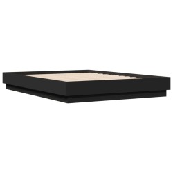 vidaXL Estructura de cama madera de ingeniería negra 140x190 cm