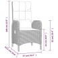 vidaXL Set comedor jardín 9 pzas y cojines ratán sintético gris vidaXL Set comedor jardín 9 pzas y cojines ratán sintético gris