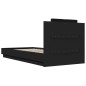 vidaXL Estructura cama con cabecero madera ingeniería negro 90x200 cm vidaXL Estructura cama con cabecero madera ingeniería negro 90x200 cm