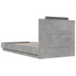 vidaXL Cama con cabecero madera de ingeniería gris hormigón 90x200 cm vidaXL Cama con cabecero madera de ingeniería gris hormigón 90x200 cm
