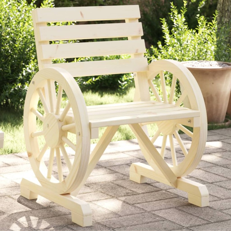 vidaXL Sillas de jardín 4 unidades madera maciza de abeto vidaXL Sillas de jardín 4 unidades madera maciza de abeto