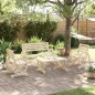vidaXL Juego de muebles de jardín 4 piezas madera maciza de abeto