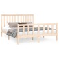 vidaXL Estructura de cama con cabecero madera maciza pino 160x200 cm vidaXL Estructura de cama con cabecero madera maciza pino 160x200 cm